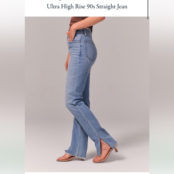 Abercrombie High Rise 90s Straight Jean - Picture 1 of 6